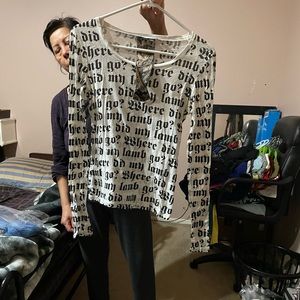 L.A.M.B. Shirt, lettering design, Sz Small